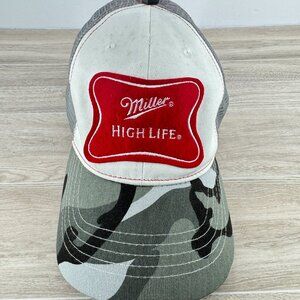 Miller High Life Camo Trucker Hat Mesh Back Adjustable Infinity Beer‎ Cap